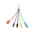 5 in 1 Multi Charge Cable with keytag